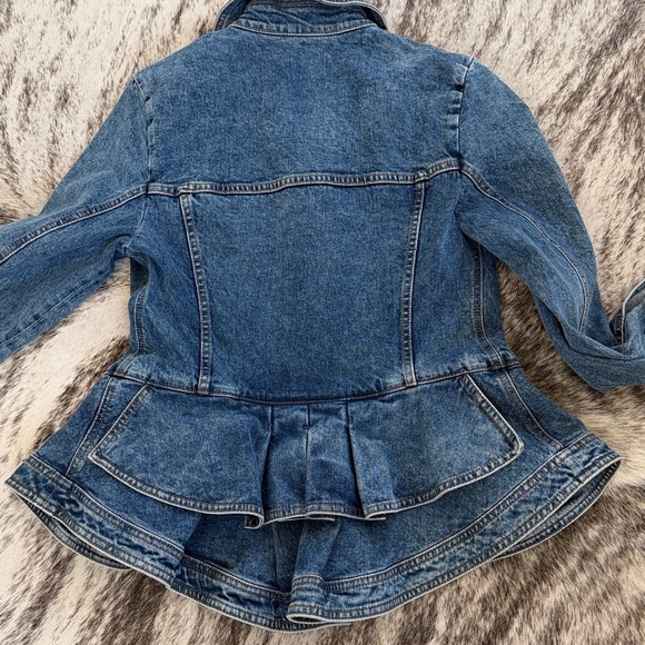 Guess Indigo Denim Peplum Jacket - Picture 5 of 9